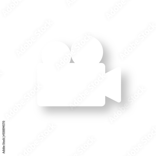 Icon mit Schatten - Projektor