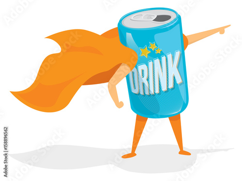 Super soda can hero with cape