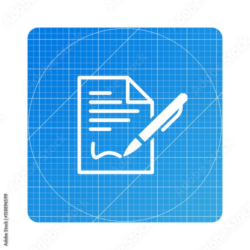 Blueprint - Dokument mit Stift