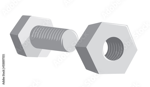 Nut and bolt illustration