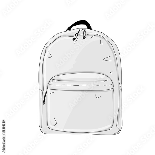 Backpack mockup, sketch for your design