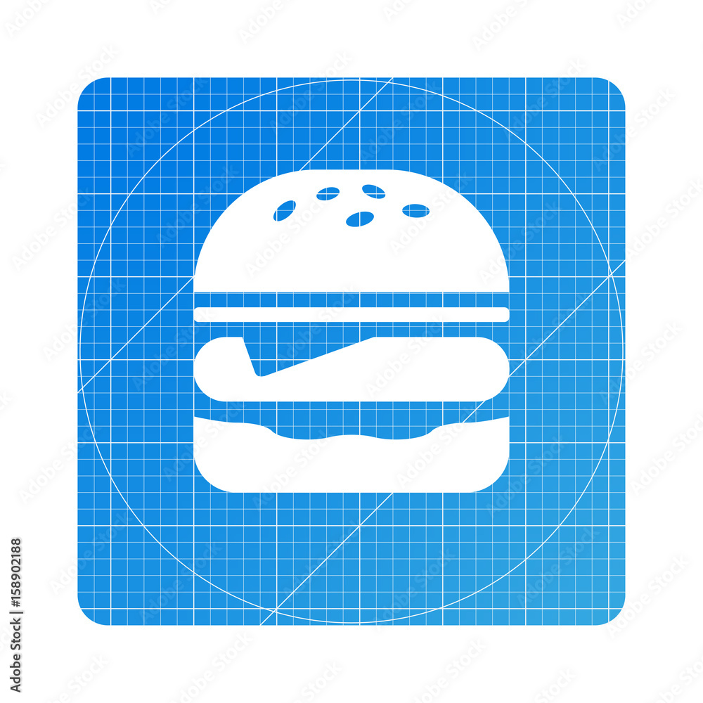 Naklejka premium Blueprint - Hamburger