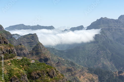 View the pass Boca da Encumeada in Madeira. Portugal