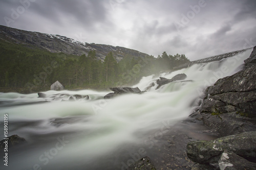 Likhole waterfall. Gaularfjellet, Norway.