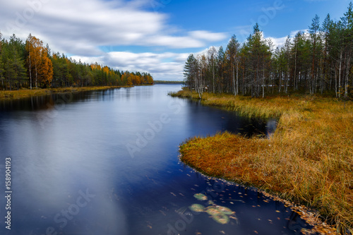 Fall on the river, Finland, Lapland