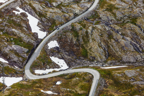 Bild auf Leinwand Road to Dalsnibba mountain, Norway
