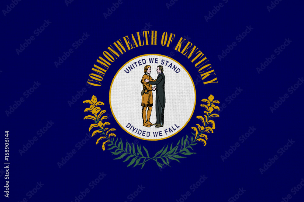 Fototapeta premium Kentucky flag with fabric texture