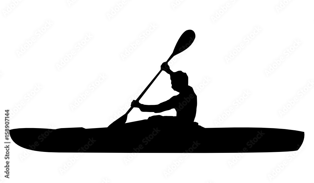 Silhouette Paddelboot