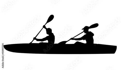 Silhouette Paddelboot