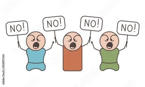 People protest