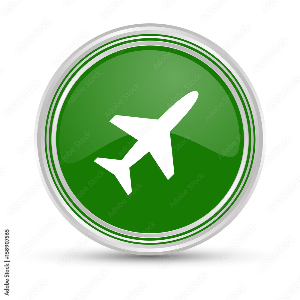 Grüner Button - Flugzeug