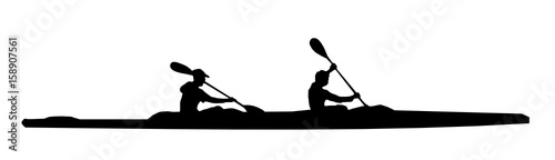 Silhouette Paddelboot