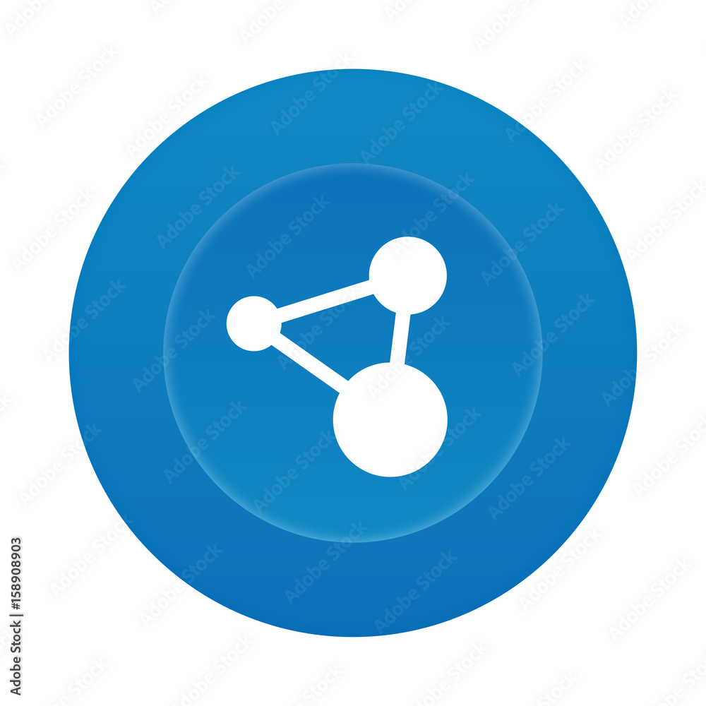 Runder 3D Button - Vernetzung Runder 3D Button - Vernetzung