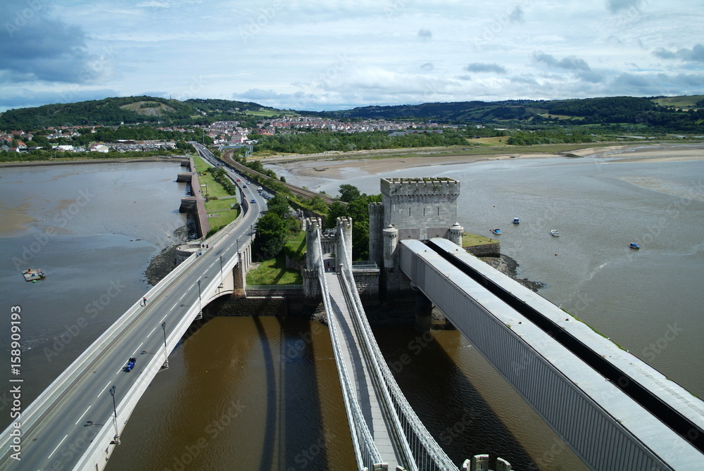 Conwy transportation (three bridges)