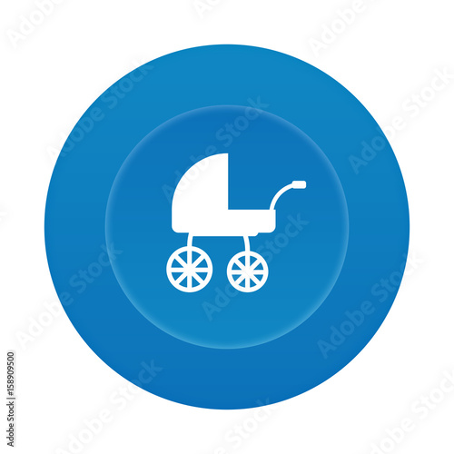 Runder 3D Button - Kinderwagen