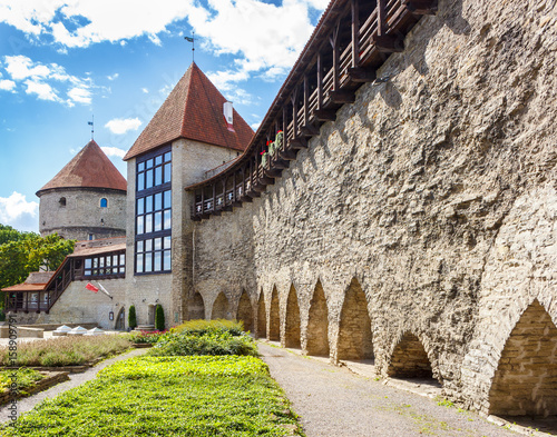 Toompea - limestone hill in the central part of the old city of Tallinn photo