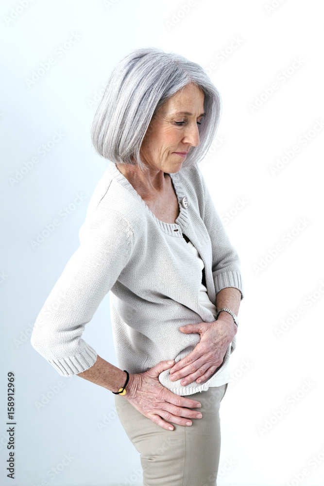 Hip pain in an elderly person - obrazy, fototapety, plakaty 