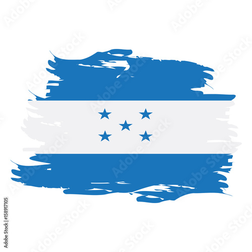 Isolated grunge textured flag of Honduras, Vector illustration