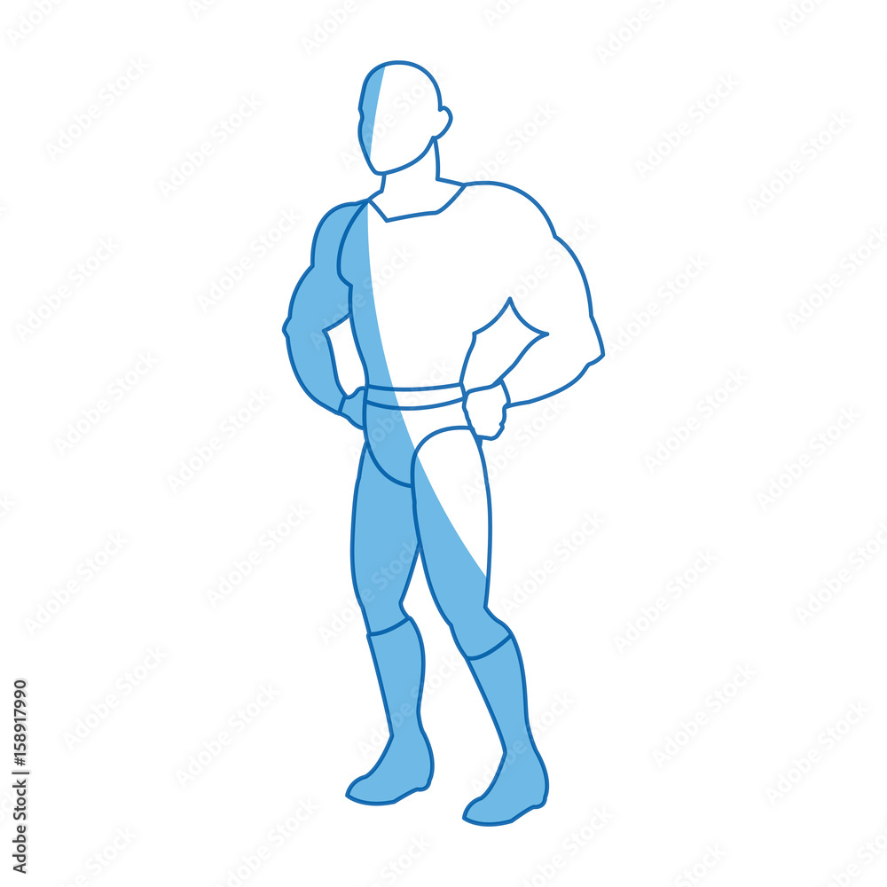 superhero wearing suit cape boots default image vector illustration