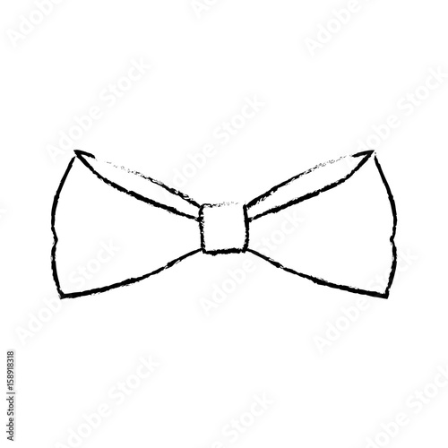 bowtie elegance hipster wear icon vector illustration