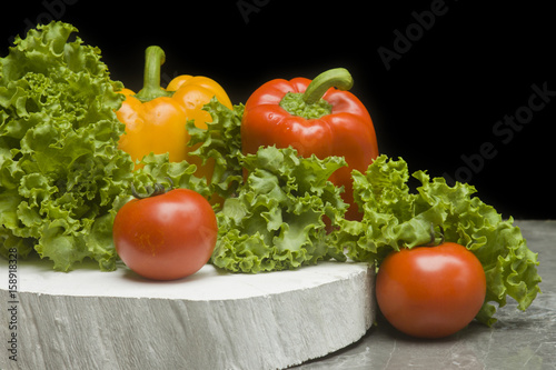 Tomatoes and lettuce