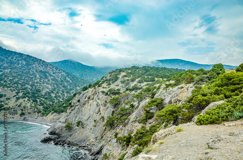 Blue Bay, mountain Koba-Kaya, the view of king's beach, Crimea