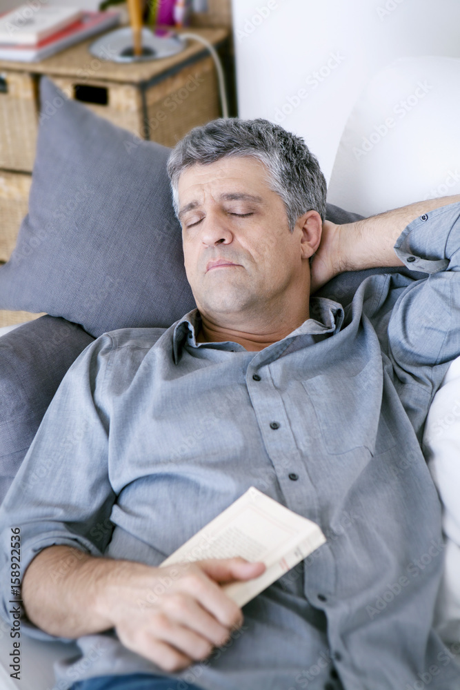 Fototapeta premium Man taking nap
