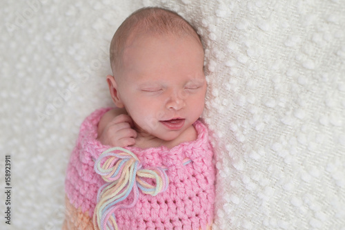 Smiling Newborn Baby Girl