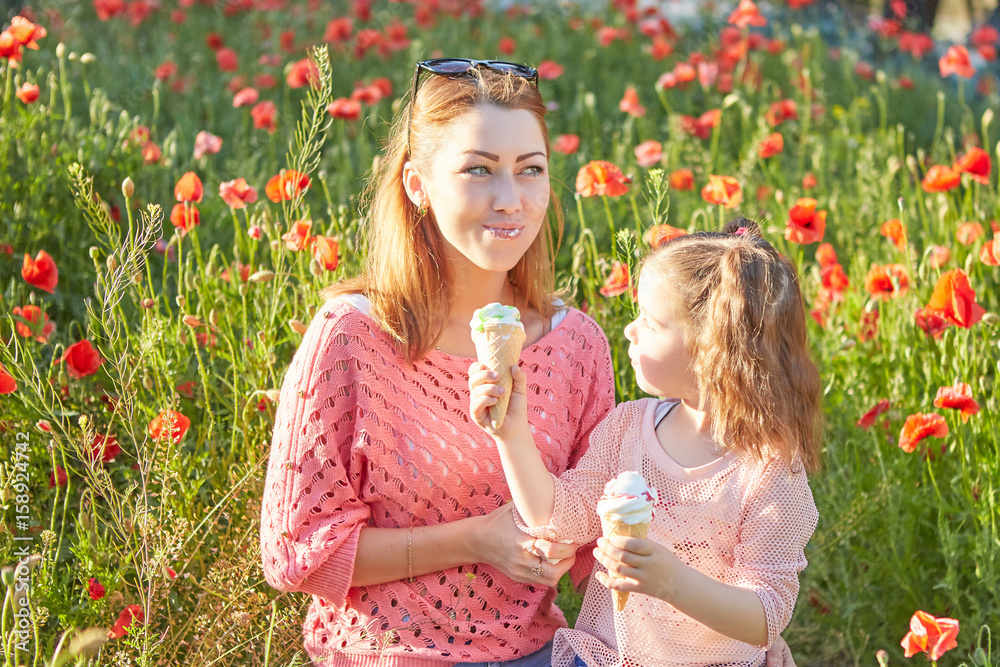 Happy Playful family, mother and daughter. Happy Playful family, mother and daughter.