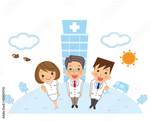 医療チームと病院