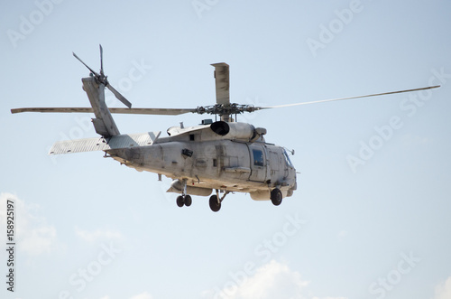 Black hawk helicopter rescue team radar view