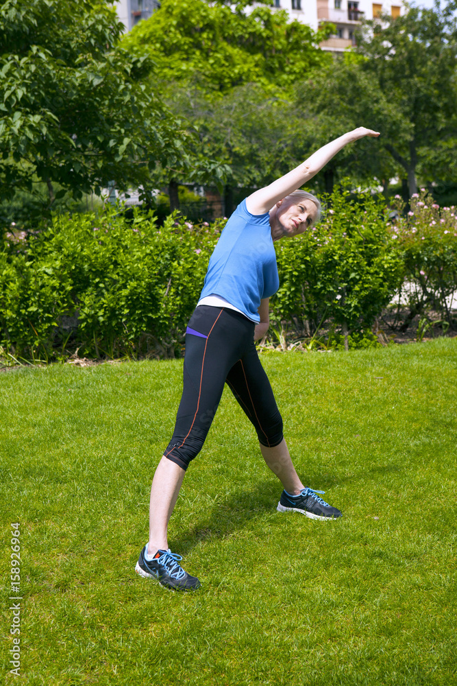 Elderly person practising a sport Elderly person practising a sport