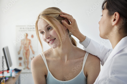 Dermatology consultation woman