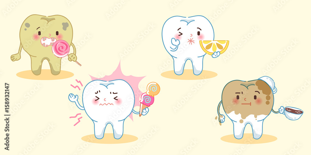 tooth with health problem tooth with health problem