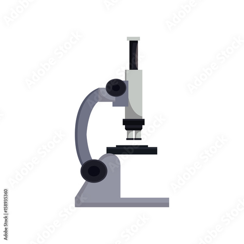 chemistry microscope for laboratory analysis equipment vector illustration