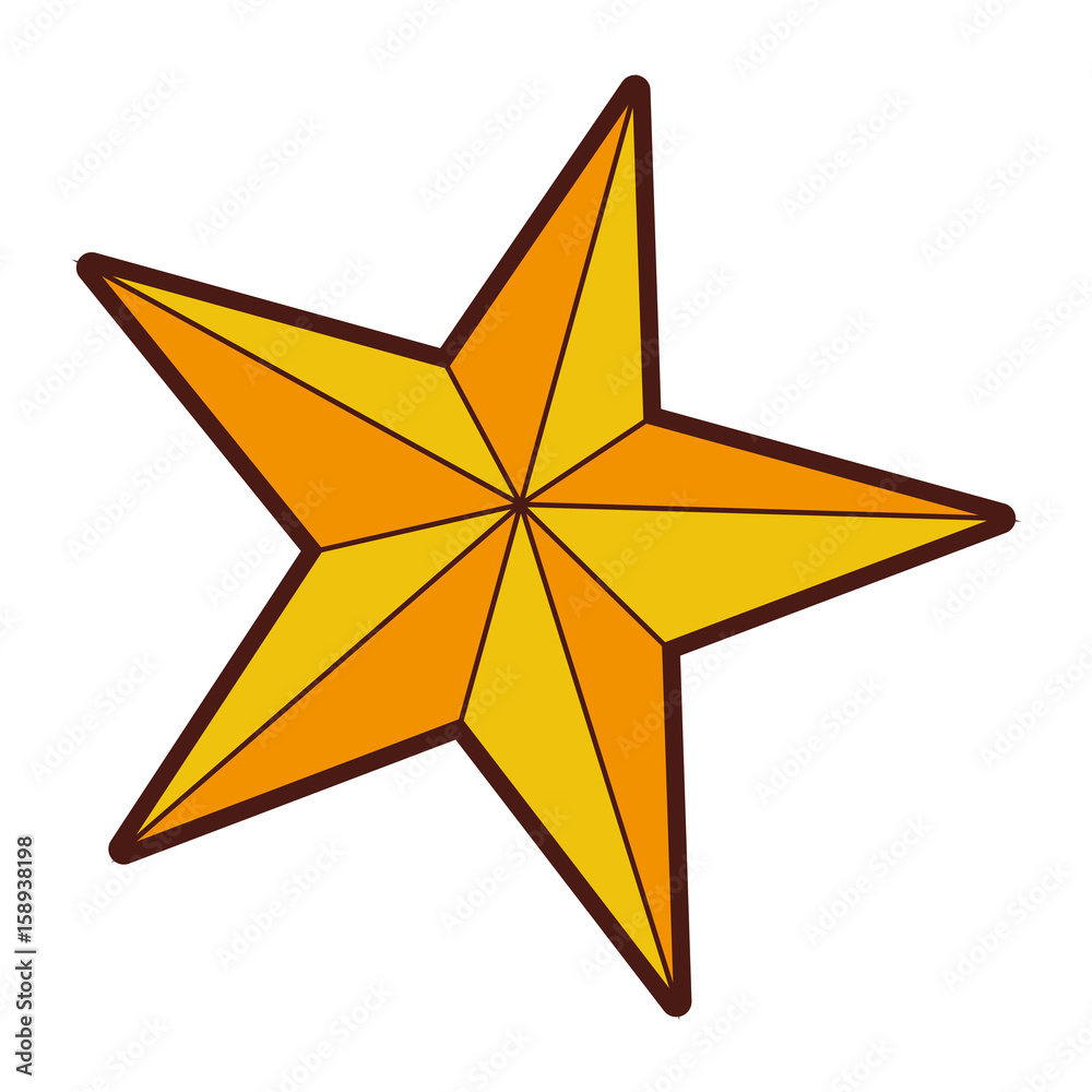 Obraz premium star decorative isolated icon vector illustration design