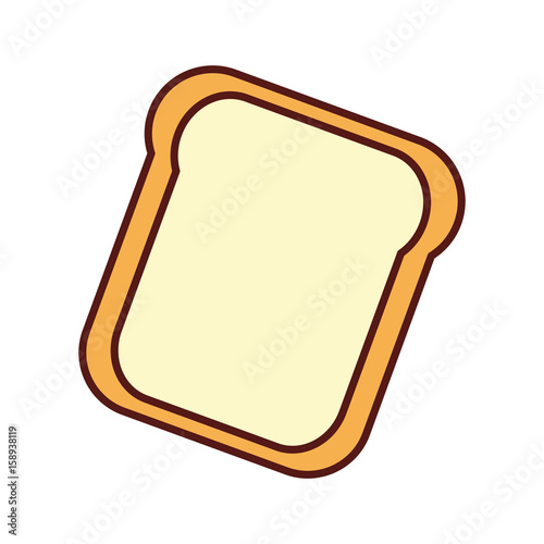 toasted bread loaf vector illustration graphic design icon