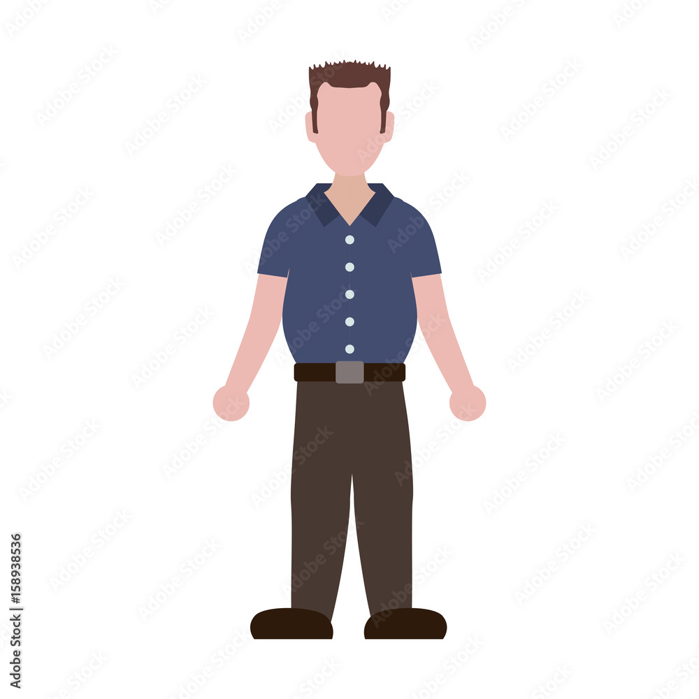 faceless man adult vector illustration graphic design icon