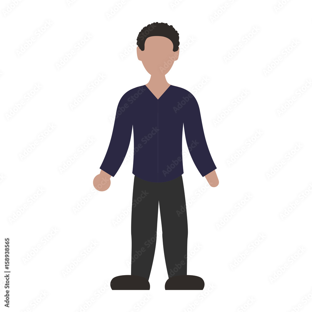 faceless man adult vector illustration graphic design icon