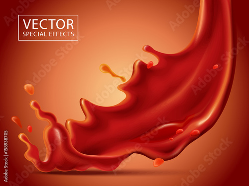 red fluid special effect