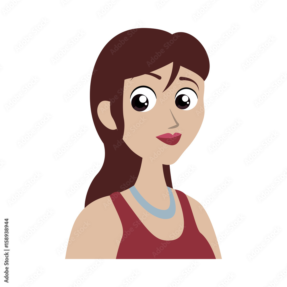 face cartoon woman vector illustration graphic design icon face cartoon woman vector illustration graphic design icon