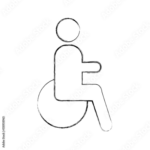 disable person isolated icon vector illustration design
