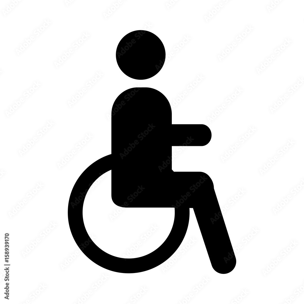 disable person isolated icon vector illustration design