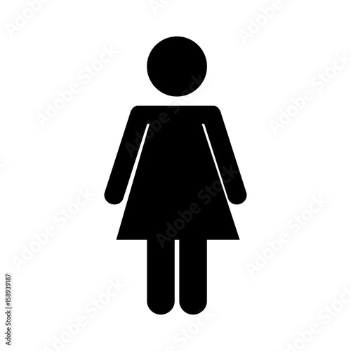 female figure silhouette icon vector illustration design