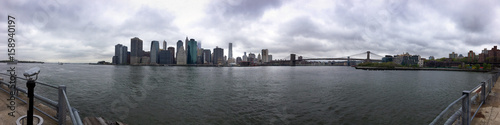 Long Panoramic New York City Manhatten Downtown City Skyline © Christopher Boswell