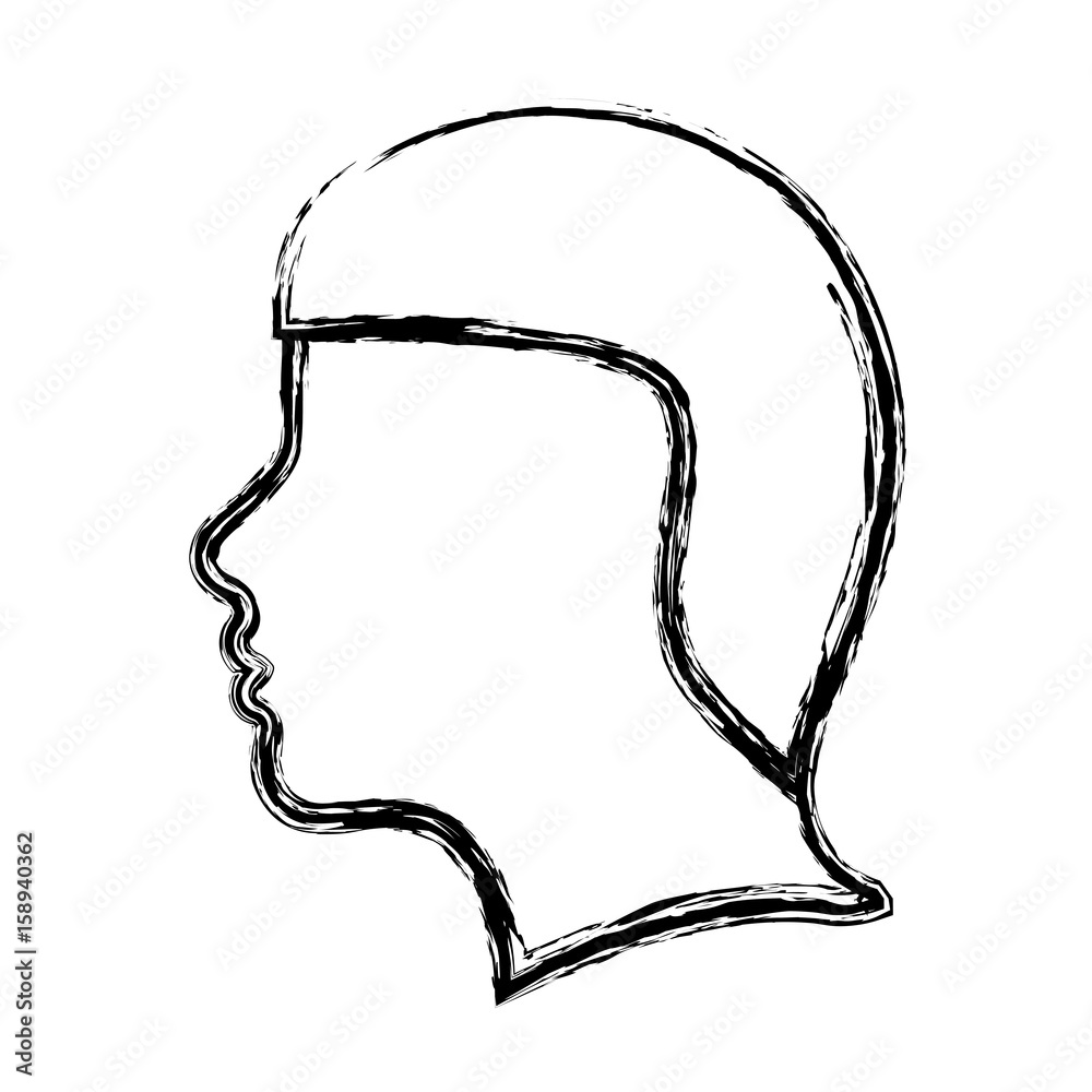 avatar man face icon over white background vector illustration