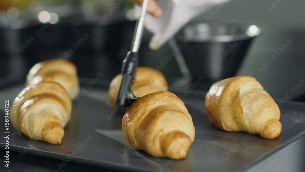 Professional French Baker Butters Croissants
