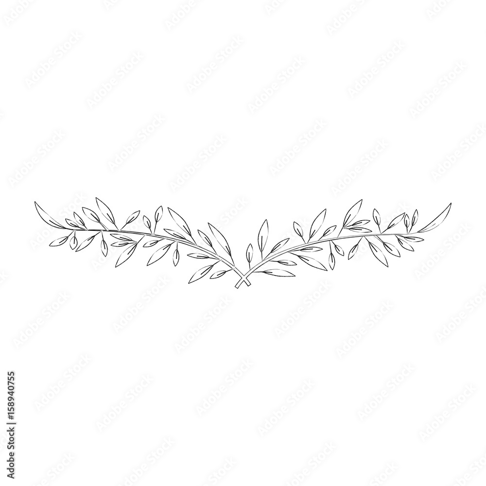 wreath with leafs icon vector illustration design wreath with leafs icon vector illustration design