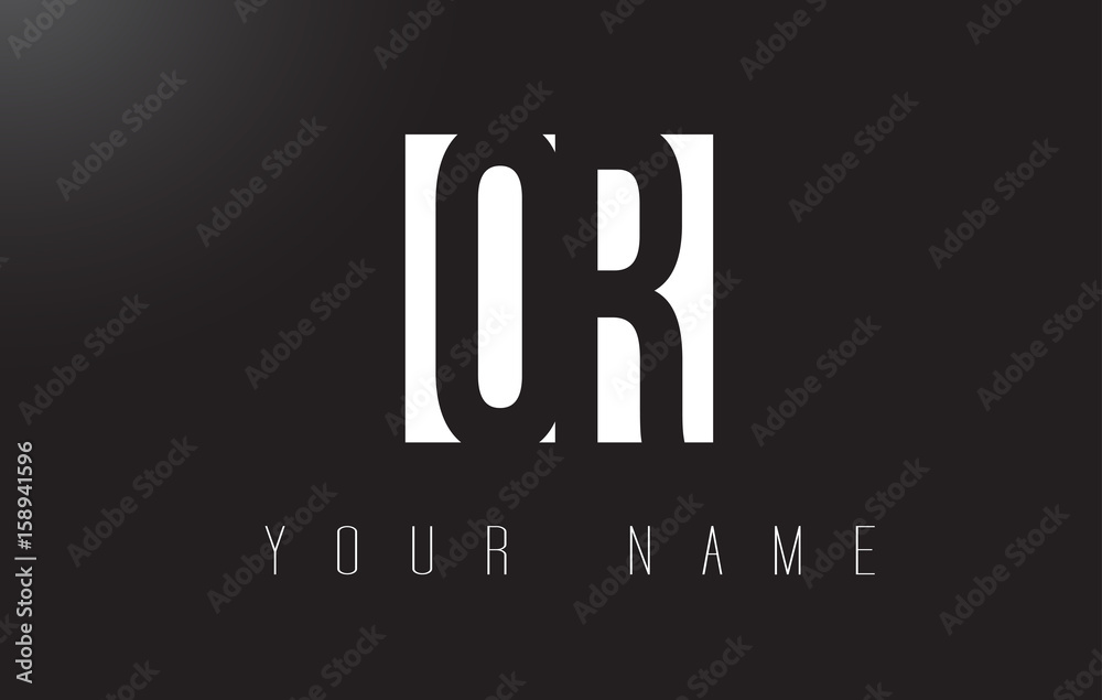 OR Letter Logo With Black and White Negative Space Design. OR Letter Logo With Black and White Negative Space Design.