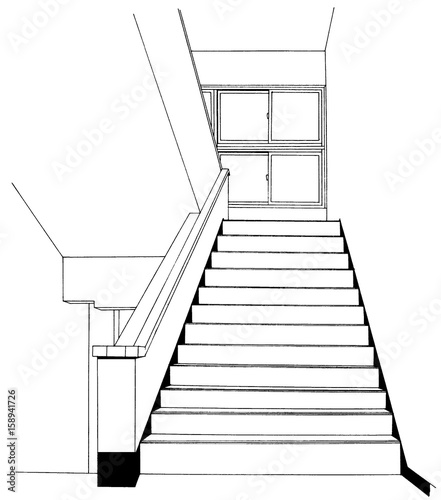 漫画風ペン画イラスト 階段 Stock Illustration Adobe Stock 漫画風ペン画イラスト 階段 Stock Illustration Adobe Stock